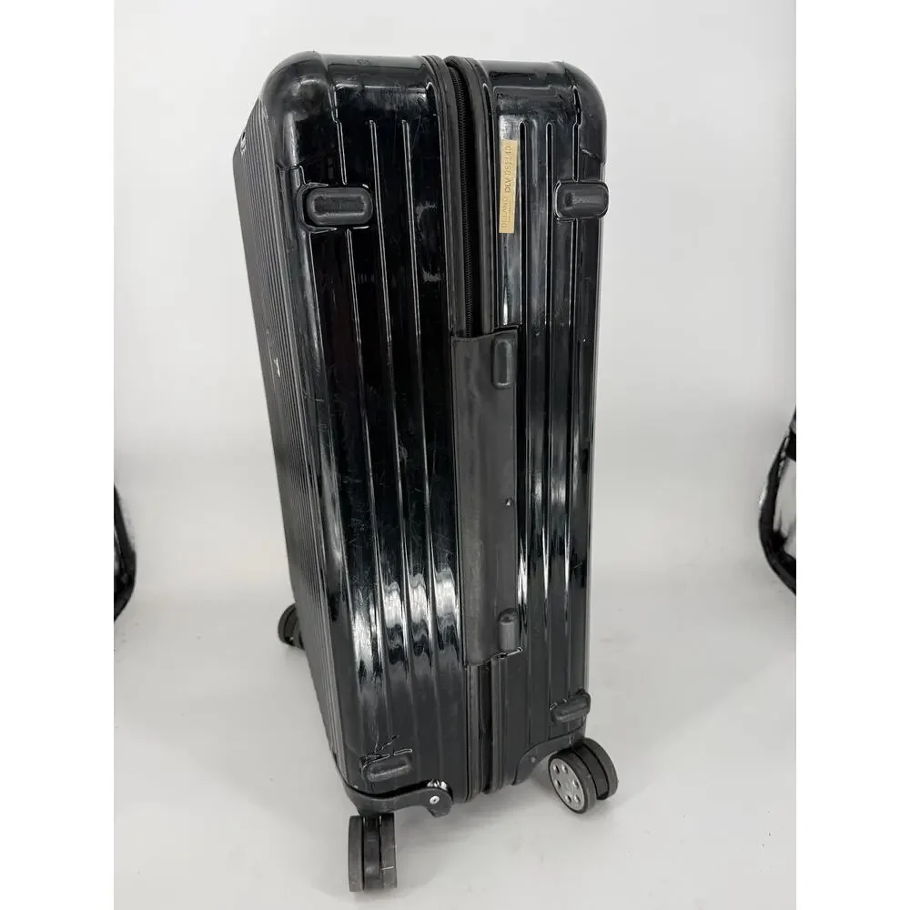 Rimowa Essential Check In Suitcase Salsa Polycarbonate Black Gloss As Is